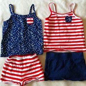 LOT of 2 Toughskins Stars and Stripes Outfits